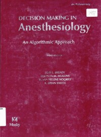 Decision making in anesthesiology an algorithmic approach